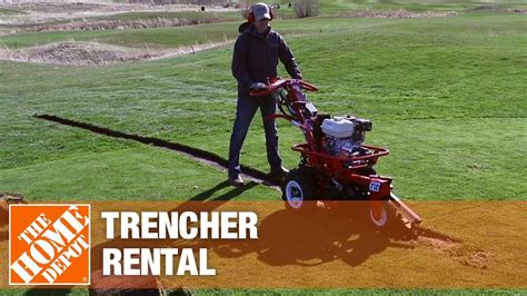 Trencher 48" Trencher Rental Delivery Available Subject to availability. . Home depot trencher rental